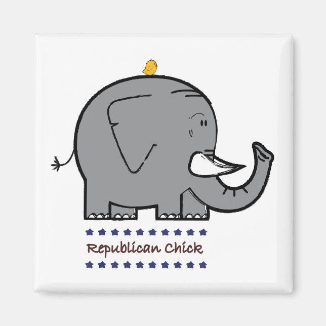 imán de pollo republicano (Frente)