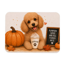 Imán de Poodle Pumpkin Spice