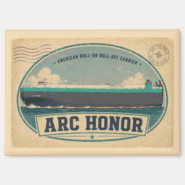Imán de postal de honor ARC (Anverso)
