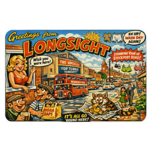 Imán de postal descarada de Longsight