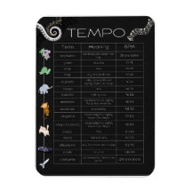Imán de póster de tempo musical