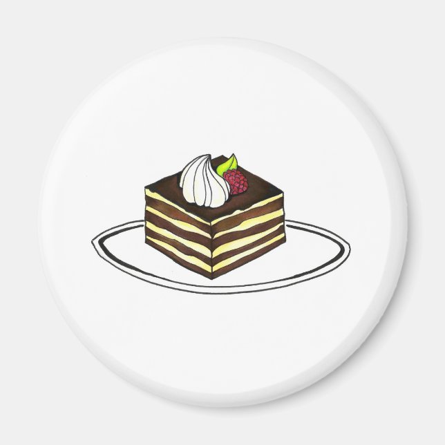 Imán de postre pastelero italiano Tiramisu Chocola (Frente)