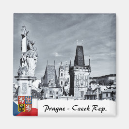 Imán de Praga, Puente Carlos, Torres