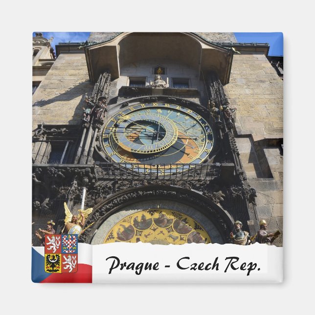Imán de Praga, Reloj Astronómico (Frente)