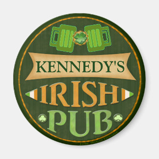 Imán de pub irlandés personalizado del Día de San 