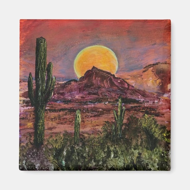 Imán de puesta de sol de Camelback (Frente)
