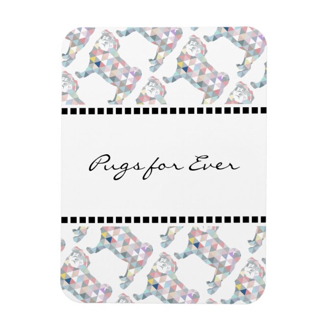 Imán de pug (Vertical)