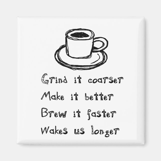 Imán de Punk de café (Frente)