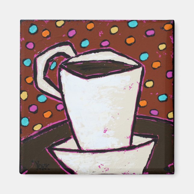 imán de puntos de café (Frente)