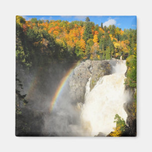 Imán de Quebec del arco iris de la cascada de