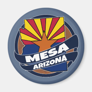 Imán de ráfaga de bandera de Mesa Arizona