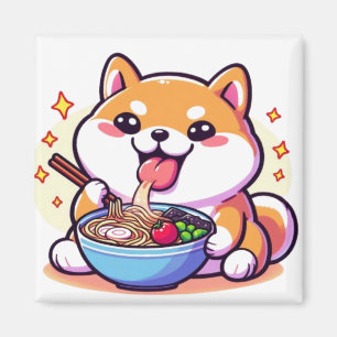 Imán de Ramen Shiba Inu – Vibraciones Divertidas y