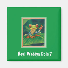 Imán de rana de árbol de ojos rojos