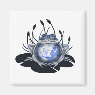 Imán de rana de toro salvaje azul
