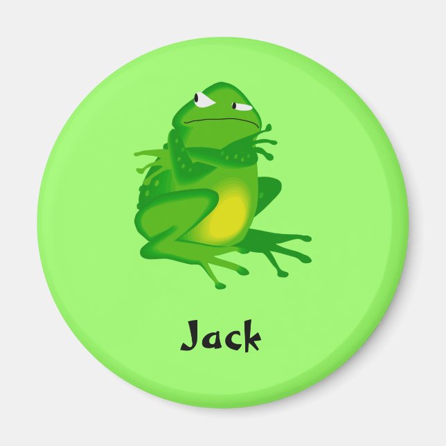 imán de rana verde gruñón (Frente)