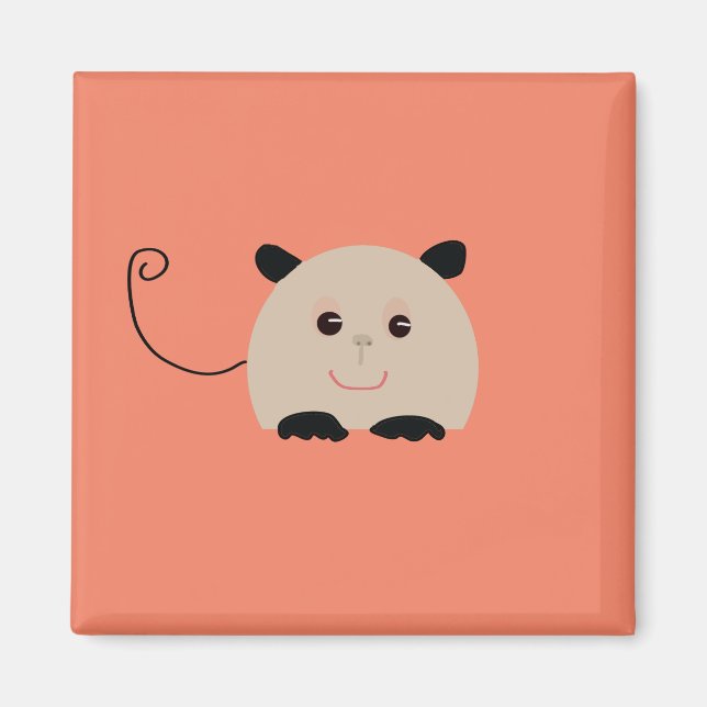Imán de ratón lindo ilustrado (Frente)