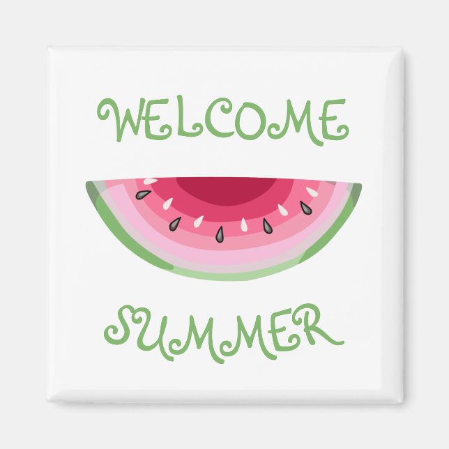 Imán de rebanada de sandía (Frente)