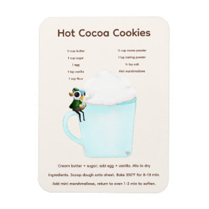 Imán de receta de galleta de cacao caliente Eclips