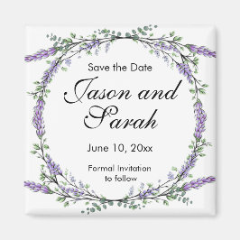 imán de recogida de acuarela Lavender eucalipto