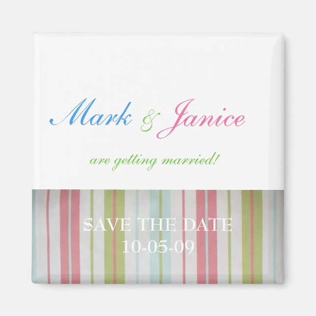 Imán de Recordatorio de Boda (Frente)