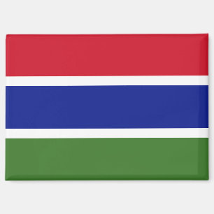Imán de Rectángulo de la Bandera Nacional de Gambi