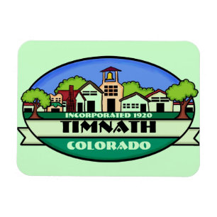 Imán de recuerdo de ciudades pequeñas de Timnath C