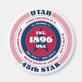 Imán de recuerdo de datos del estado de Utah