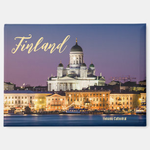 Imán de recuerdo de la Catedral de Helsinki Finlan