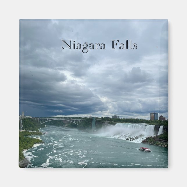 Imán de recuerdo de las cataratas del Niágara (Frente)