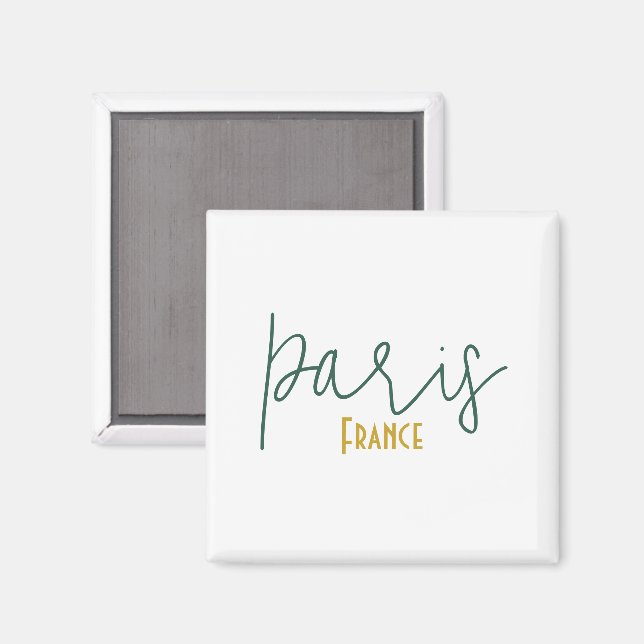 Imán de recuerdo de París, Francia (Anverso/Reverso)
