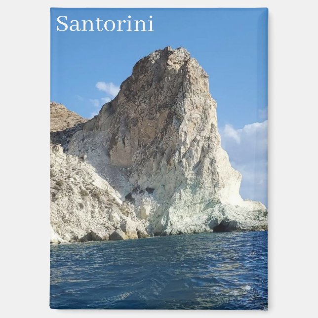 Imán de recuerdo de Santorini Grecia (Anverso)