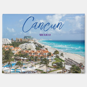 Imán de recuerdo de viaje de vacaciones Cancun Méx