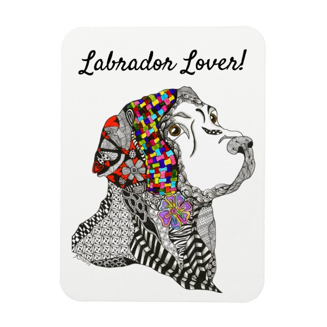 Imán de recuperación de Labrador 3"x4" (Vertical)