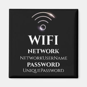 Imán de red y contraseña WiFi