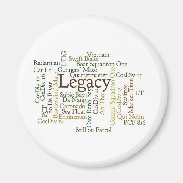 Imán de redondeo de nube de Word (Frente)