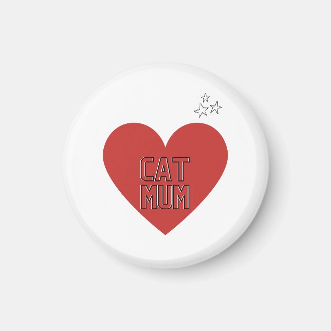 imán de refrigerador de Mamá para gato (Frente)