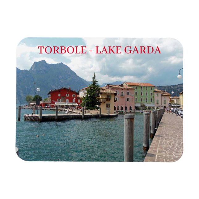 imán de refrigerador del lago Garda Torbole (Horizontal)