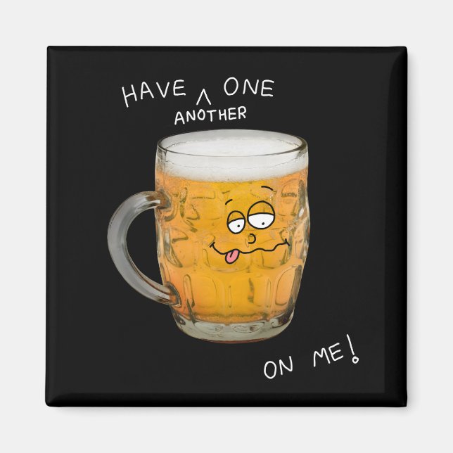 imán de refrigerador monstruo de cerveza de noveda (Frente)