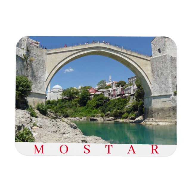 Imán de refrigerador Mostar Old Bridge (Horizontal)