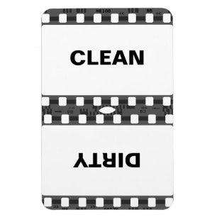 imán de refrigerador sucio limpio