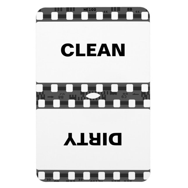 imán de refrigerador sucio limpio (Vertical)