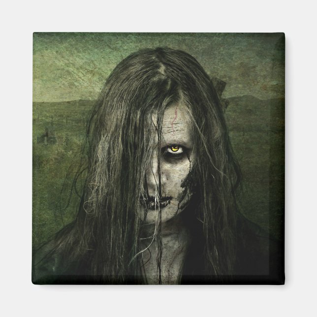 imán de refrigerador zombie (Frente)