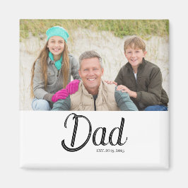 Imán de regalo de foto de papá establecido