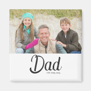 Imán de regalo de foto de papá establecido