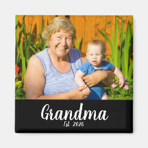 Imán de regalo de foto establecida de abuela