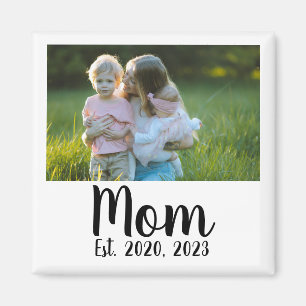 Imán de regalo de foto establecida de mamá