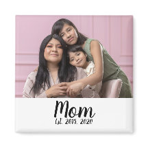 Imán de regalo de foto establecida por mamá