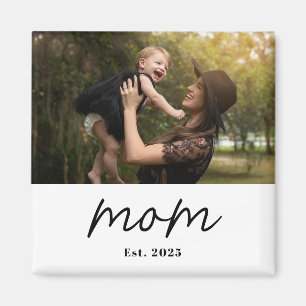 Imán de regalo de foto establecida por mamá