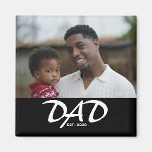 Imán de regalo de foto establecida por papá
