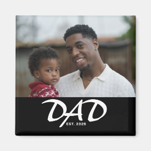Imán de regalo de foto establecida por papá